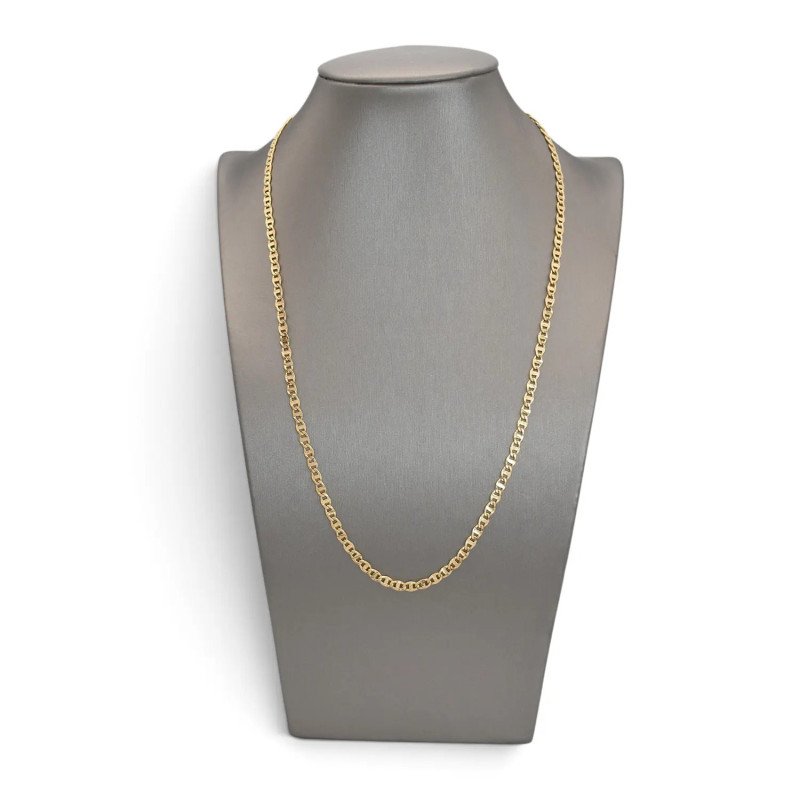 18kt Yellow Gold Men's Diamond-Cut Sailor Chain, 50 cm - 7.1 g