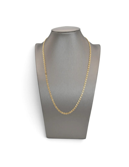 Catena Uomo Oro Giallo 18kt Maglia Marinara Diamantata 50 cm - 7,1 gr