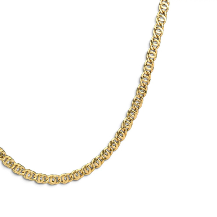 Catena Unisex Oro Giallo 18kt Maglia Intrecciata 50 cm - 8,3 gr