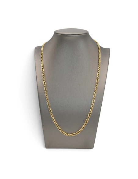 Catena Unisex Oro Giallo 18kt Maglia alternata 50 cm - 10,80 gr