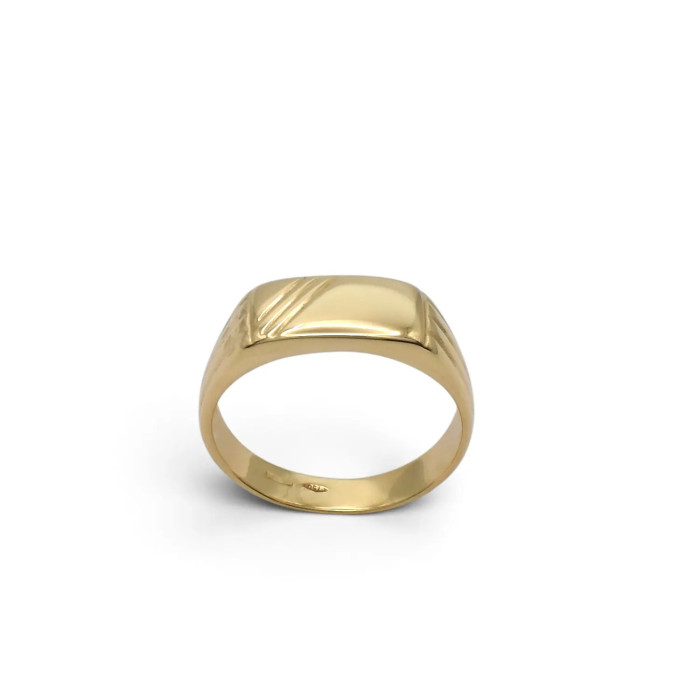 Anello Uomo Oro Giallo 18kt Fascia con Intagli Diagonali - Misura 25 - 6,2 gr 2