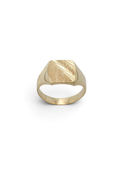 Anello Unisex Oro Giallo 18kt Satinato e Cesellato 4,30gr | Stella Maris