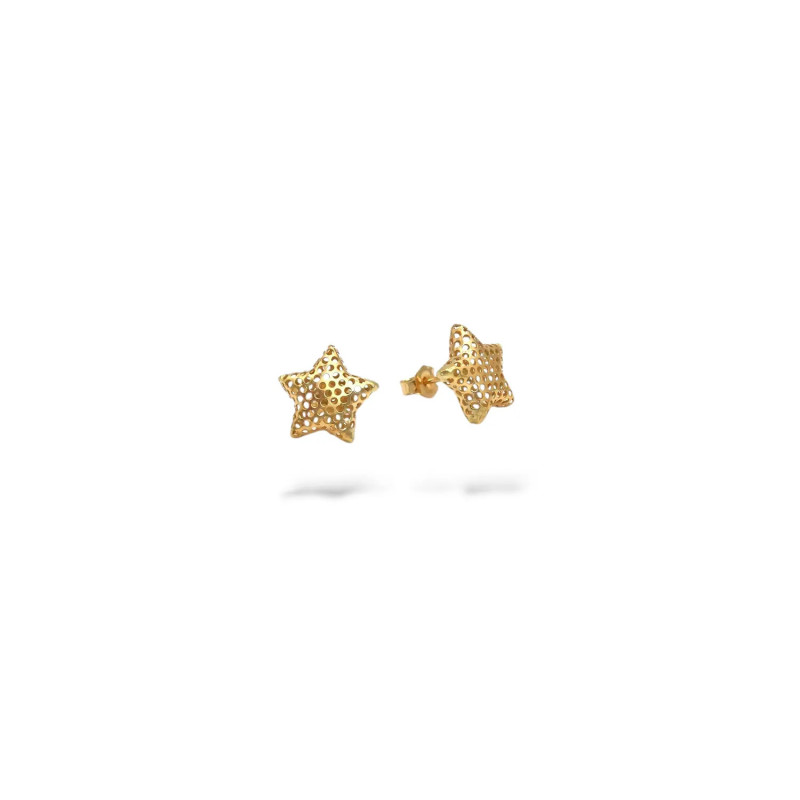 18kt Yellow Gold Openwork Star Stud Earrings (1.5 cm - 2.2 g)