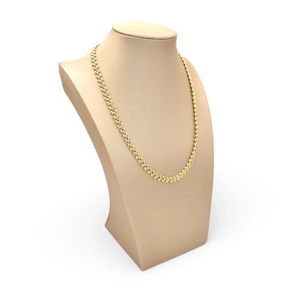 Collar de oro amarillo de 18 kt de 45 cm