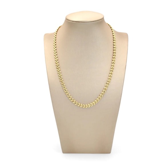Collar de oro amarillo de 18 kt de 45 cm