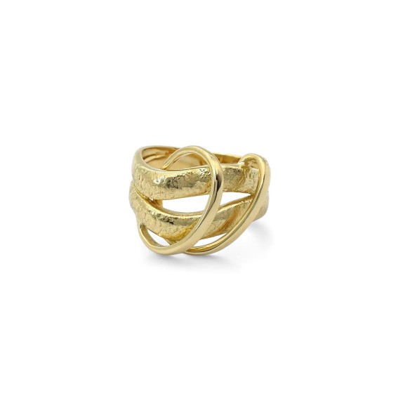 Anillo Intreccio de oro amarillo de 18 kt