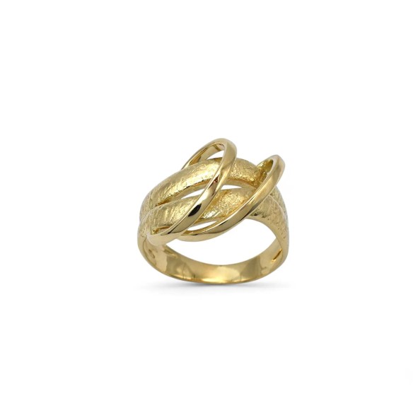 Anillo Intreccio de oro amarillo de 18 kt