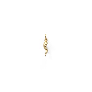 18kt Yellow Gold Striped Lucky Horn Pendant