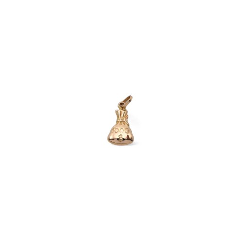 Ciondolo Sacchetto di Soldi in Oro Giallo 18kt - 2cm
