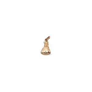Colgante de bolsa de dinero en oro amarillo de 18 kt - 2 cm