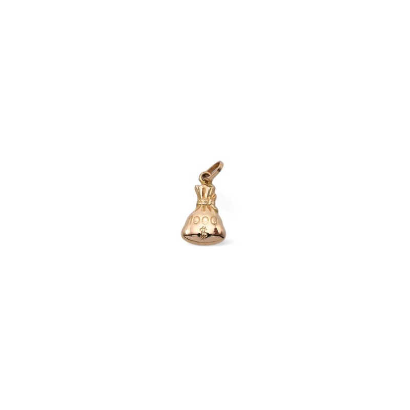 Ciondolo Sacchetto di Soldi in Oro Giallo 18kt - 2cm