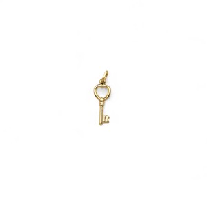 Colgante de llave de corazón en oro amarillo de 18 kt (30 mm)