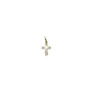Ciondolo Croce Lavorata Oro Giallo 18kt - 2.5cm