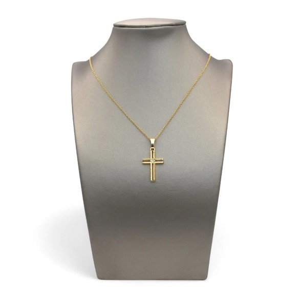 18kt Gelbgold Kruzifix Anhänger 3cm | Stella Maris