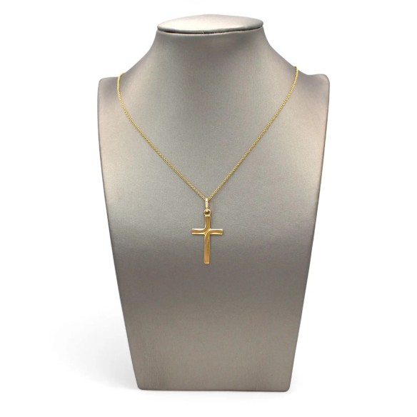 Kreuzanhänger aus 18 Karat Gelbgold, 3,5 cm, 2,1 g | Stella Maris