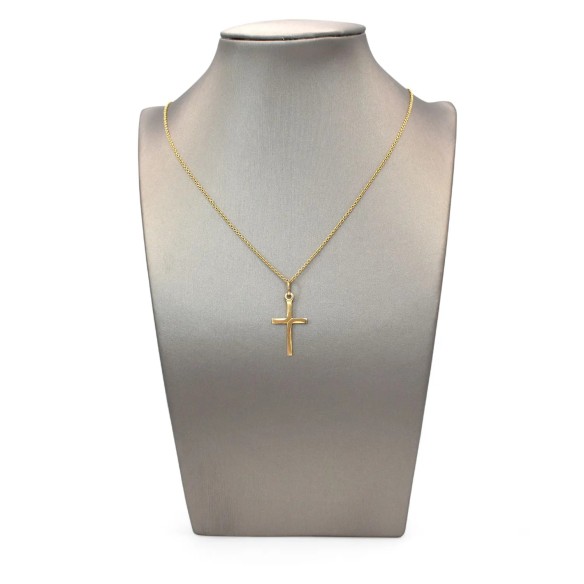 Kreuzanhänger aus 18 Karat Gelbgold, 2,5 cm, 1 g | Stella Maris
