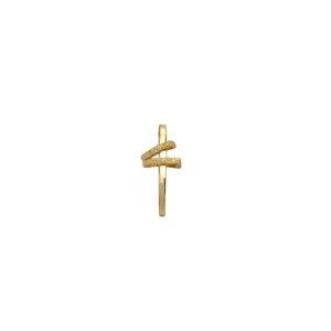 Colgante de cruz labrada en oro amarillo de 18 kt - 3 cm
